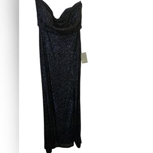 Lulus Lavish Strapless Sequin Maxi Dress